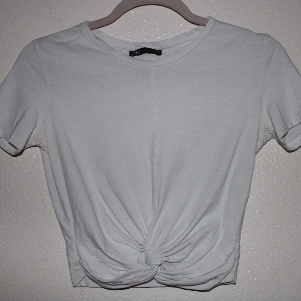 Zara tie knot Crop Top